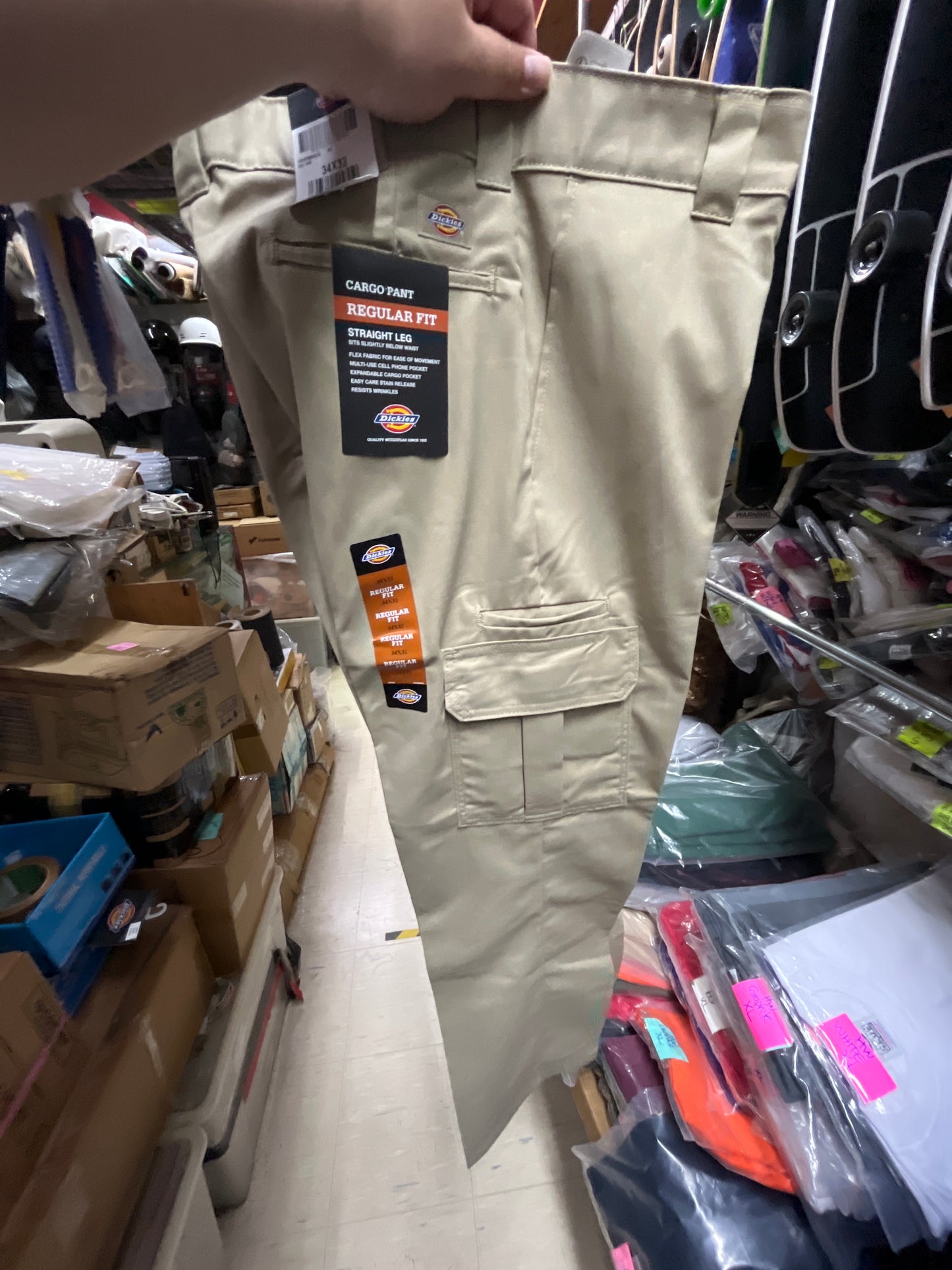 Dickies 595 Regular Fit Cargo Work Pants Khaki