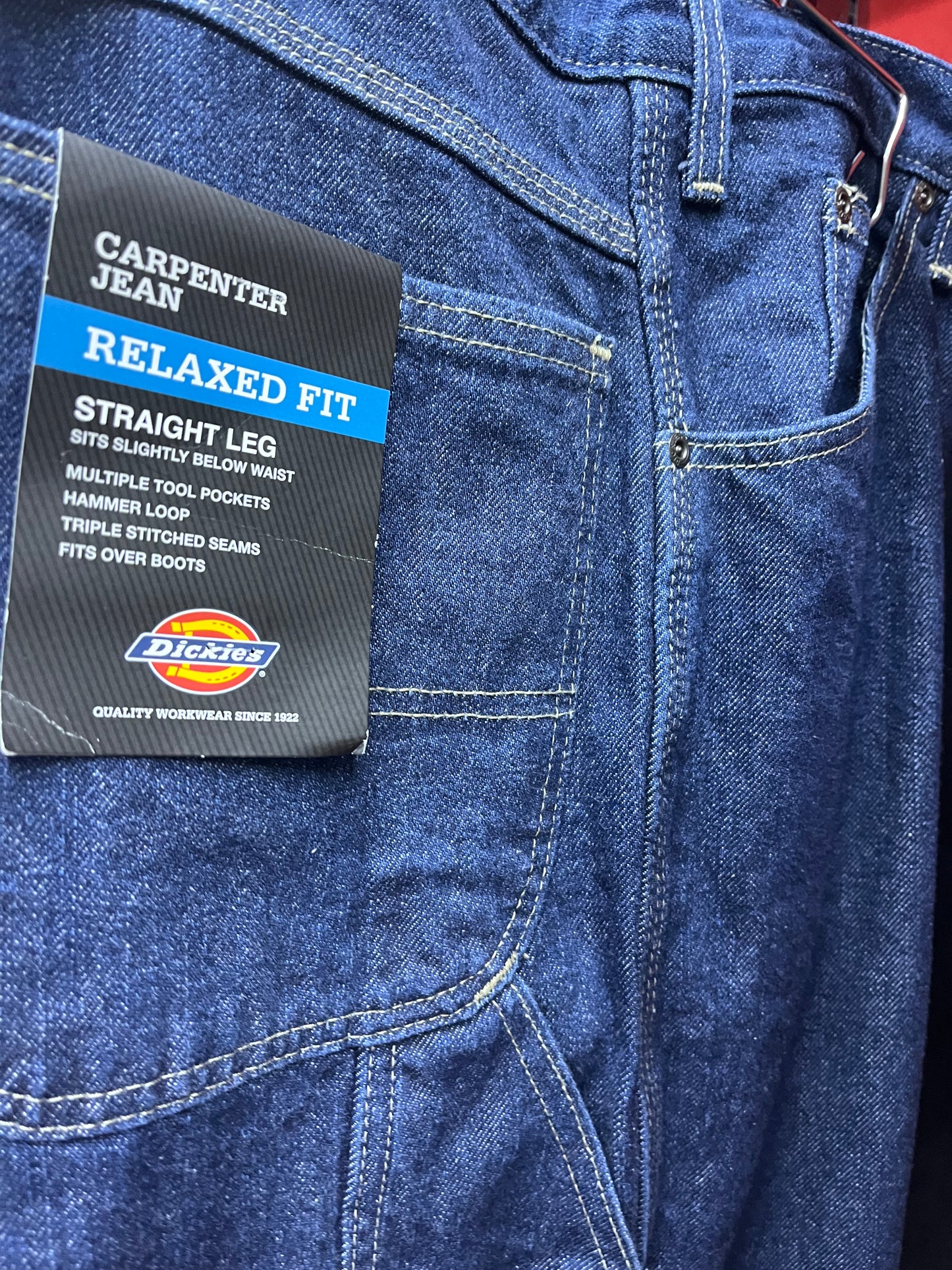 Dickies 1993 Relaxed Fit Carpenter Jean Rinsed Indigo