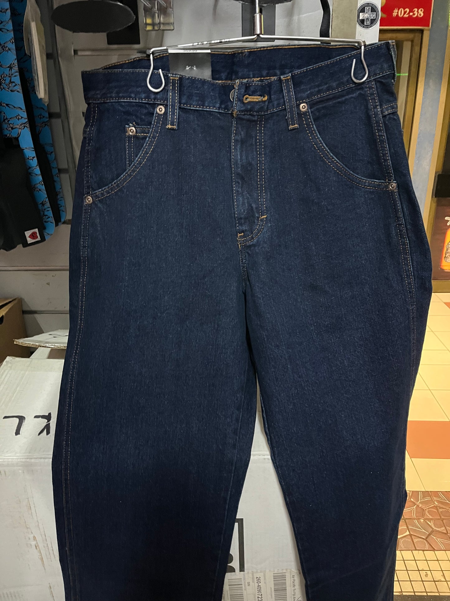 Dickies 9393 Regular Fit Work Jeans Rinsed Indigo