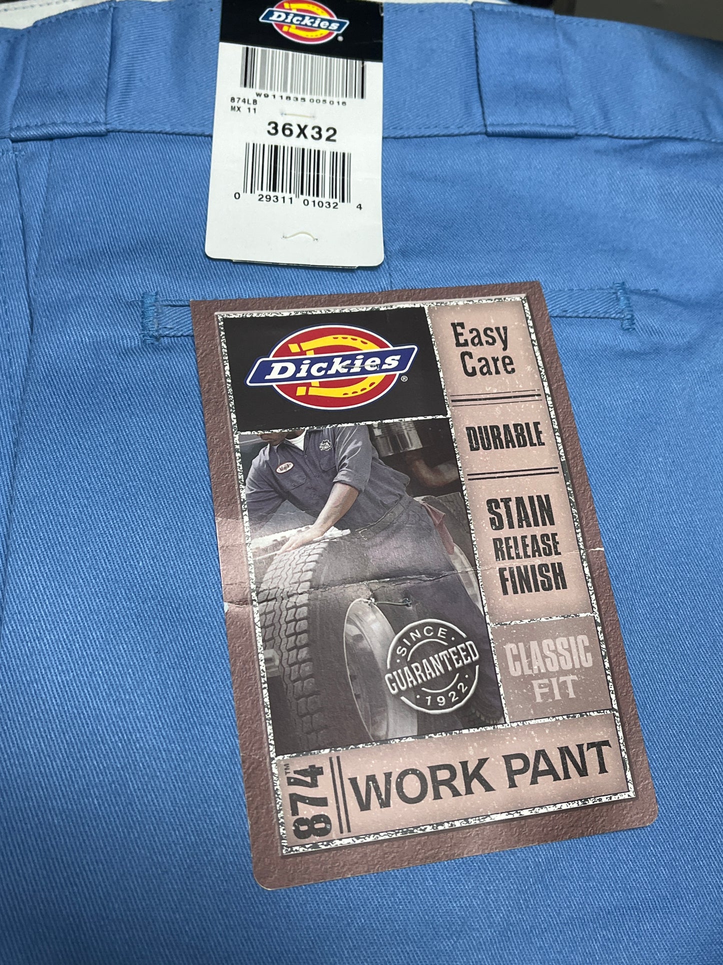 Dickies 874 Original Fit Work Pant Light Blue Size 36