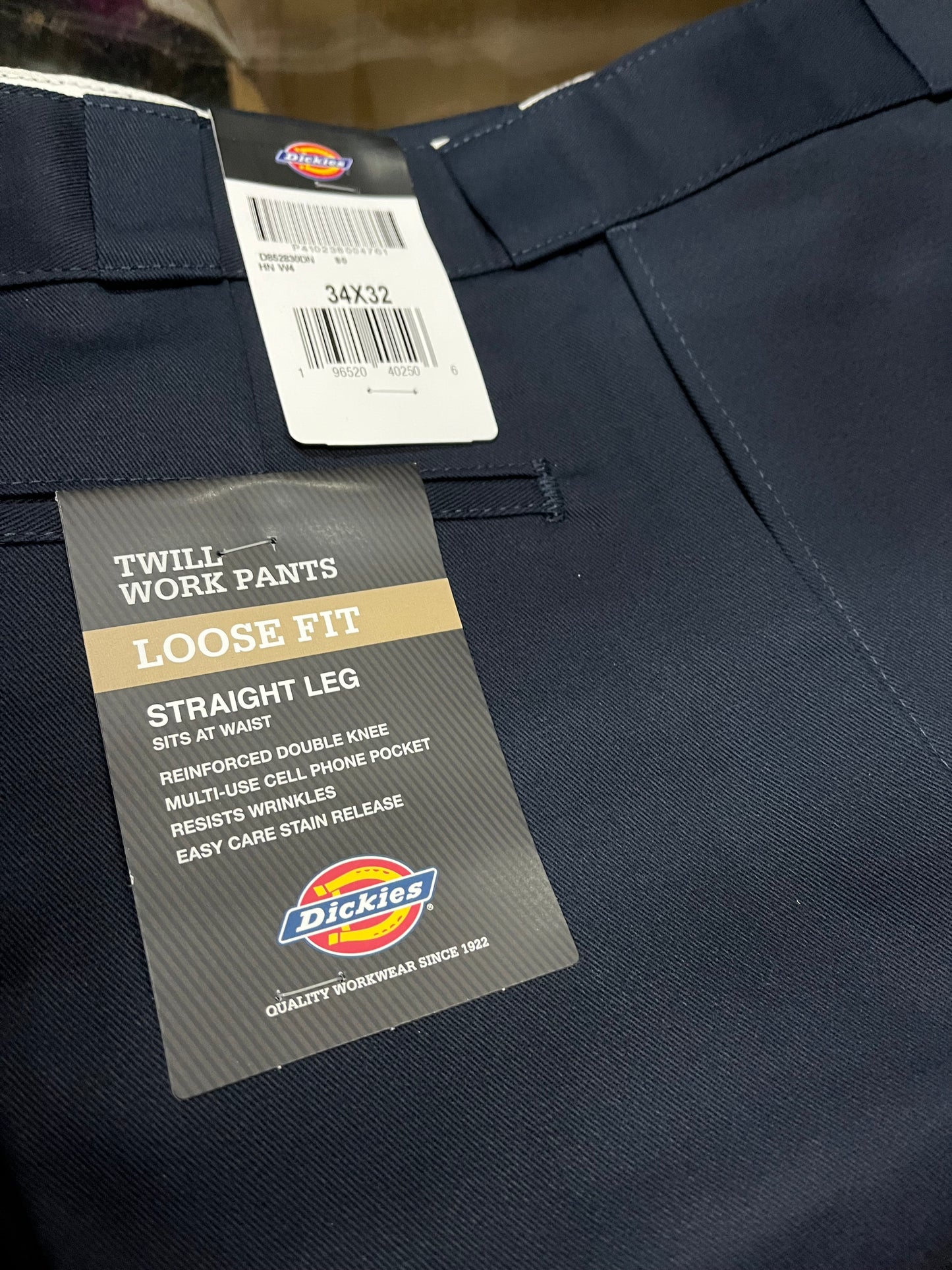 Dickies 85283 Loose Fit Double Knee Work Pants Dark Navy