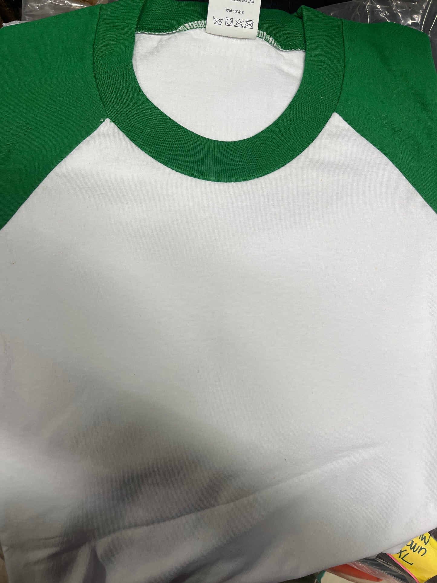 Pro Club Comfort Raglan T shirt White/Kelly