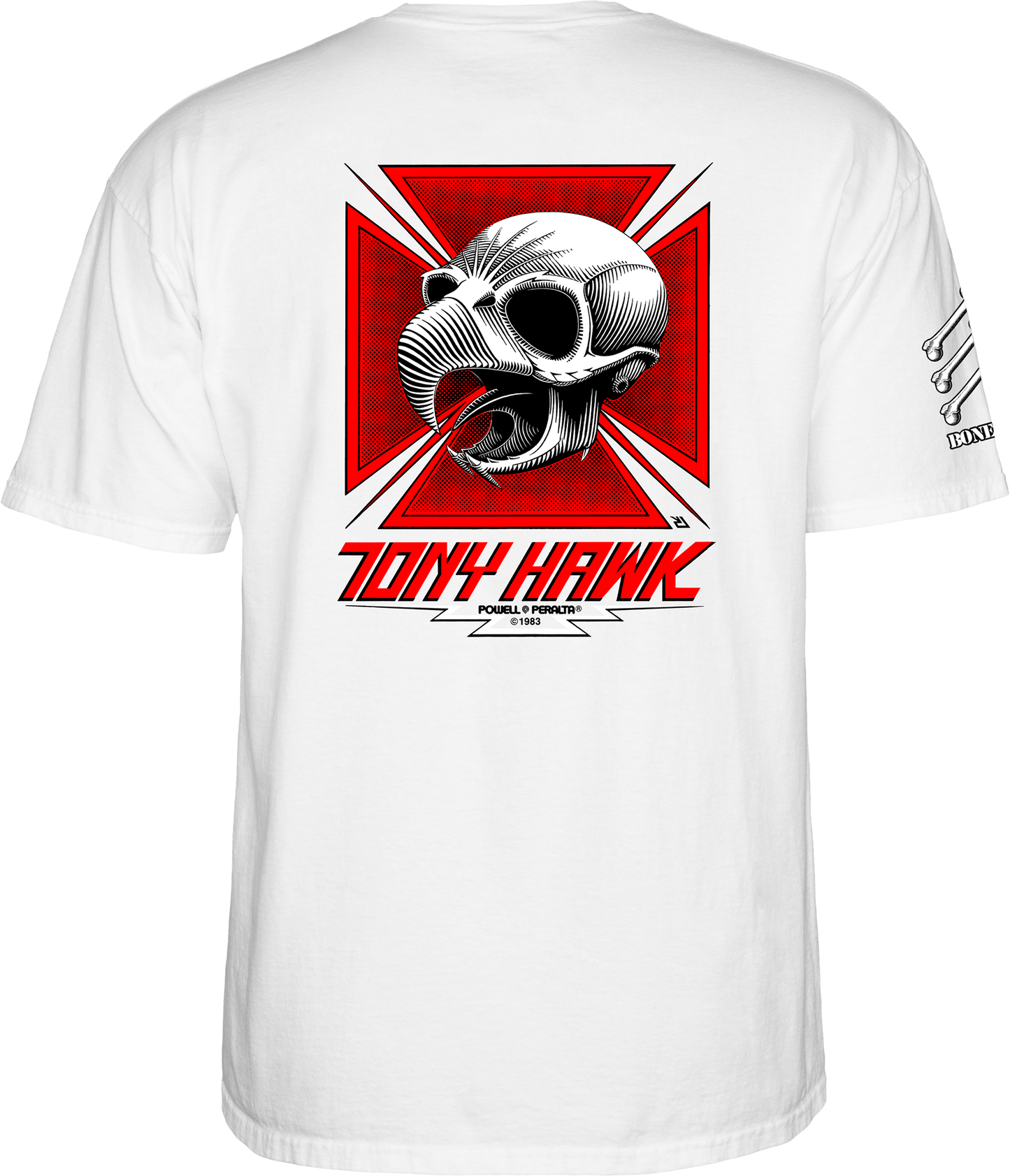 Powell Peralta x Bones Brigade Skateboard T Shirt Hawk White