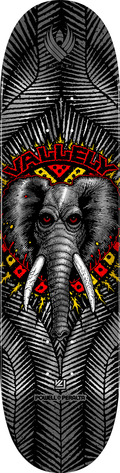 Powell Peralta FLIGHT Mike Vallely Elephant Silver Foil Skateboard Deck - 8.63" K26