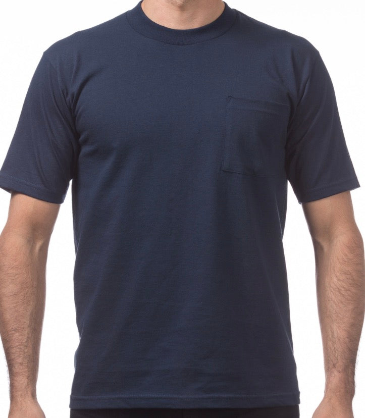 Pro Club Heavyweight Short Sleeve Pocket T Shirt Navy