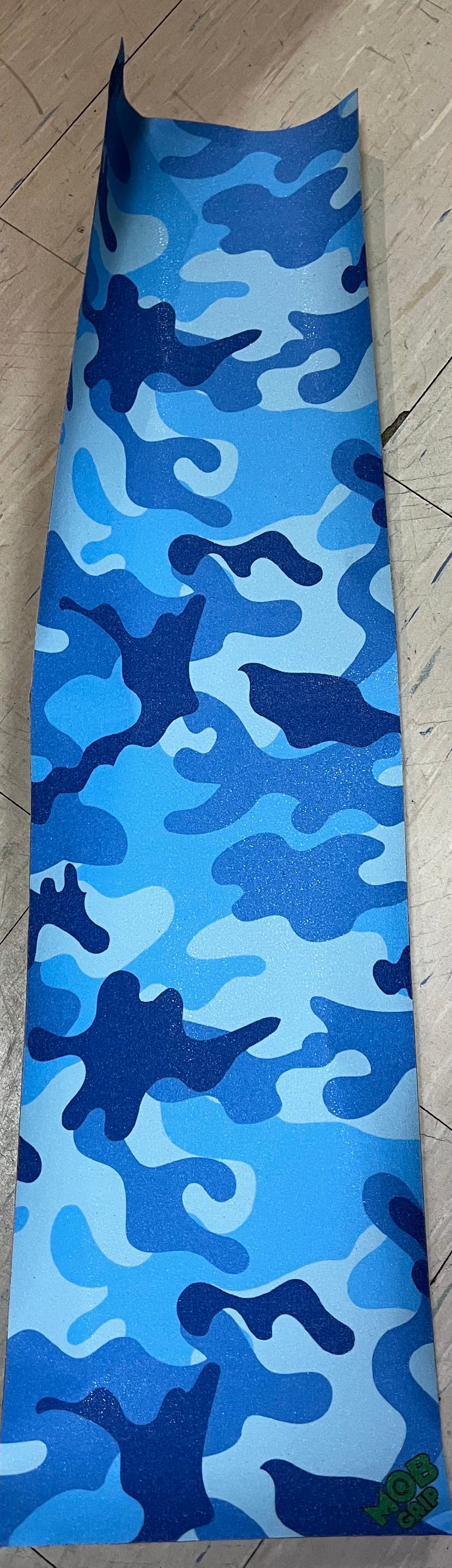 Mob Skateboard grip tape Blue Camouflage 9”x33”