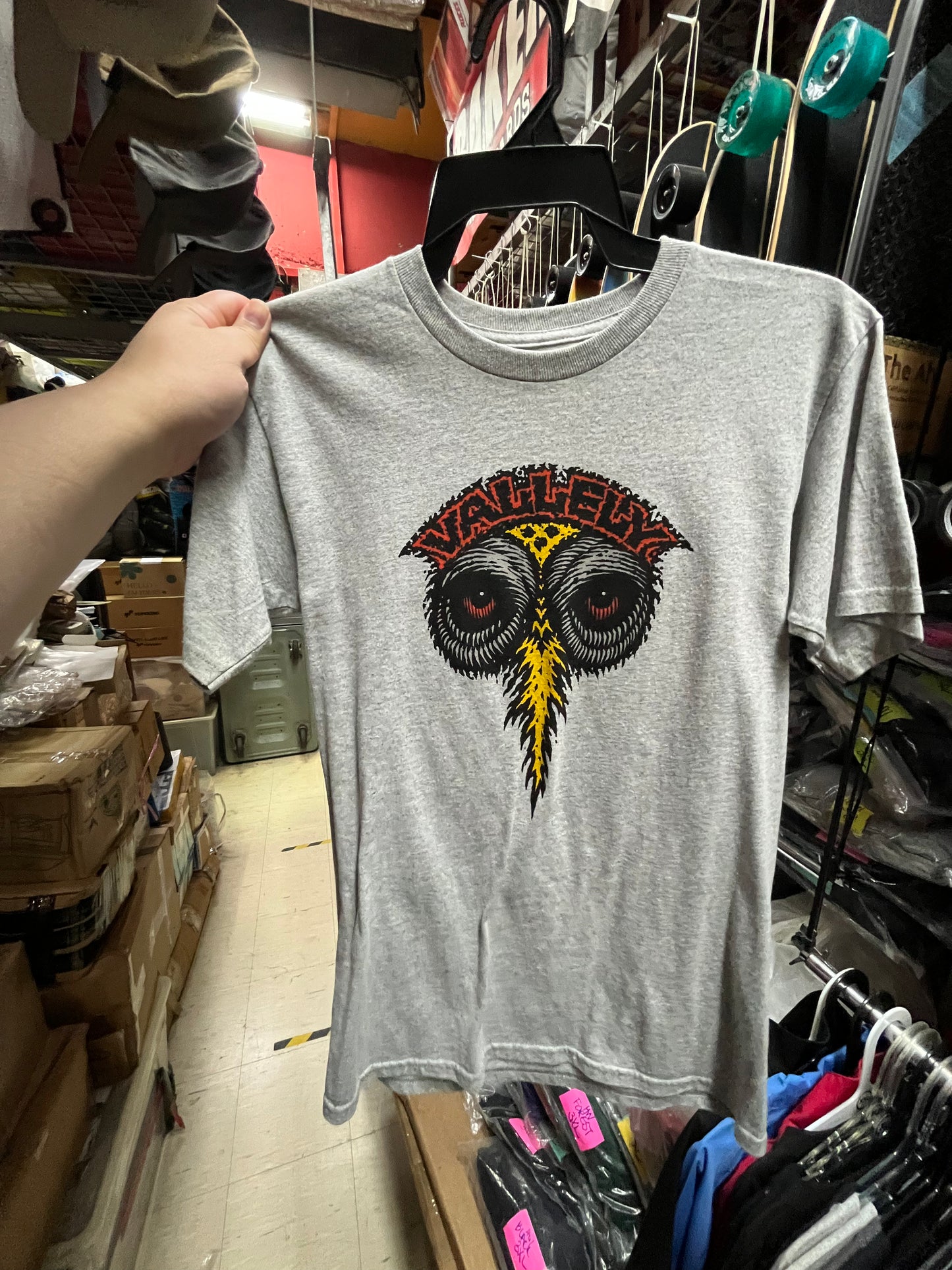 Powell Peralta Skateboard T Shirt Mike Vallely Elephant Athletic Heather