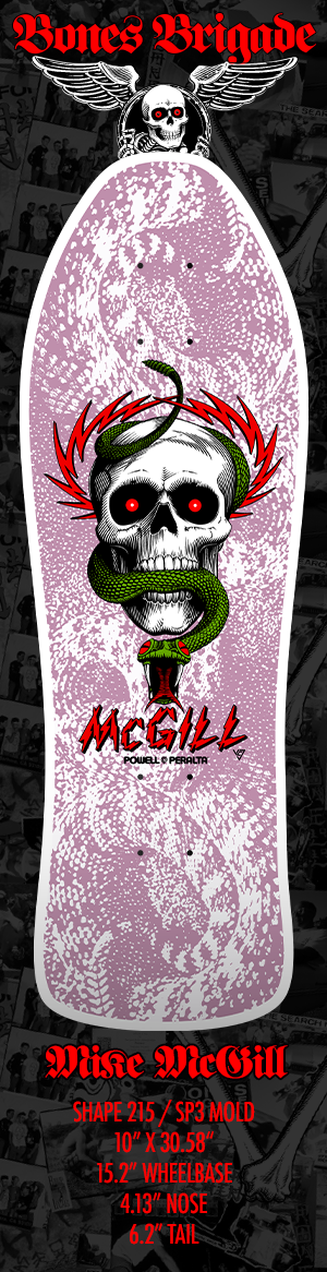 Powell Peralta x Bones Brigade Series 15 McGill skull and snake Skateboard Deck
