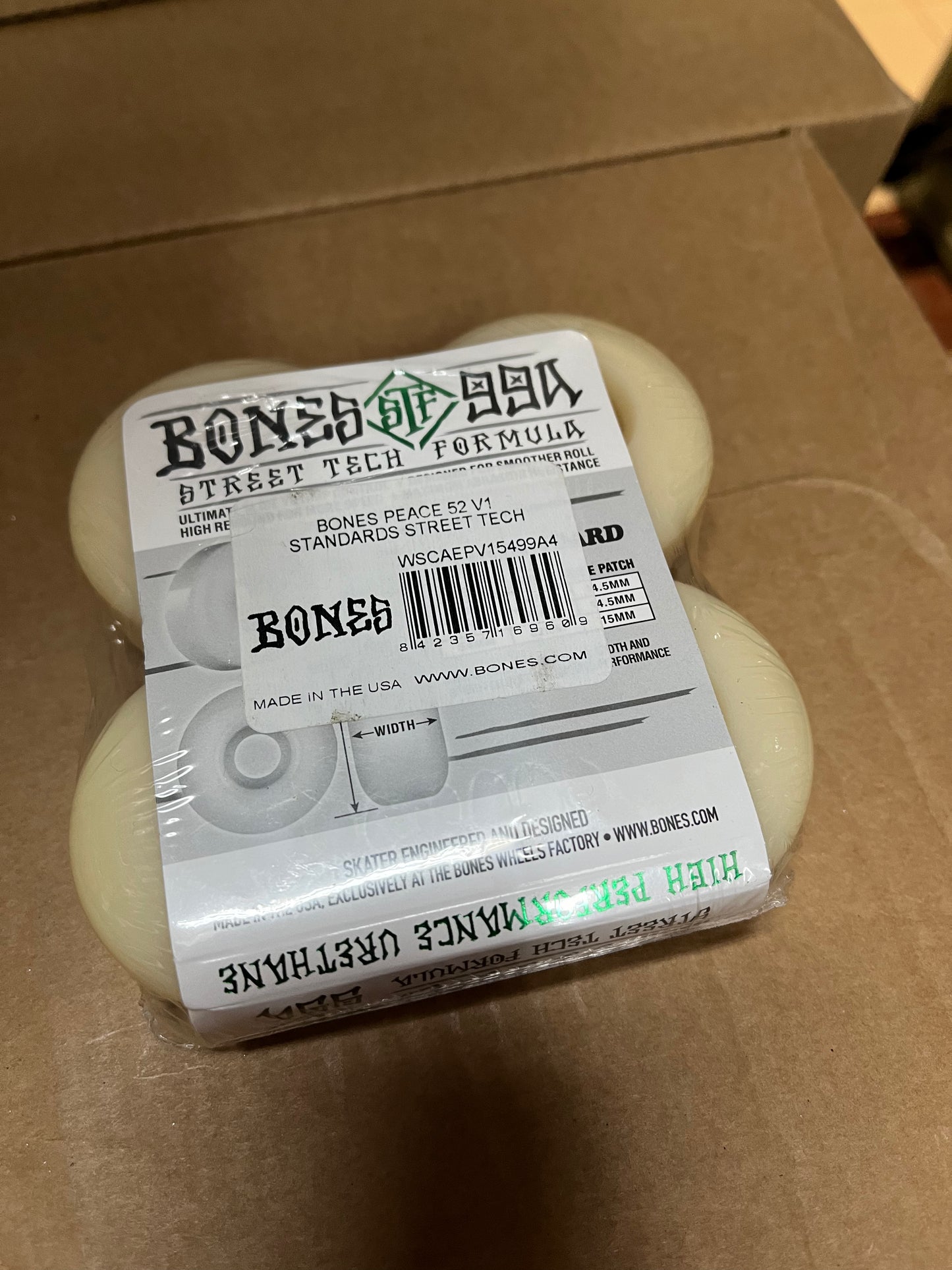 Bones wheels STF peace 52mm V1 standard 99a