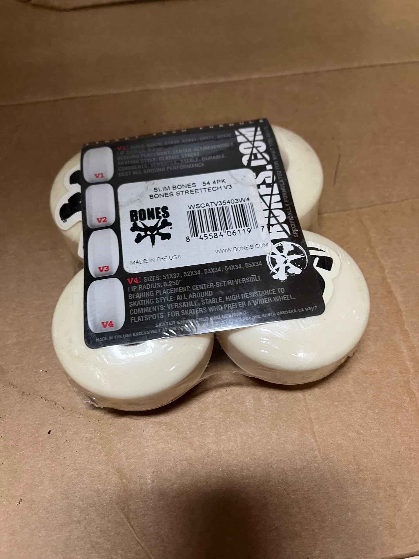 Bones STF Skateboard wheels slims V3 54mm 103a
