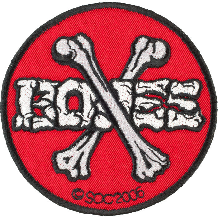 Bones red crossbones iron on patch