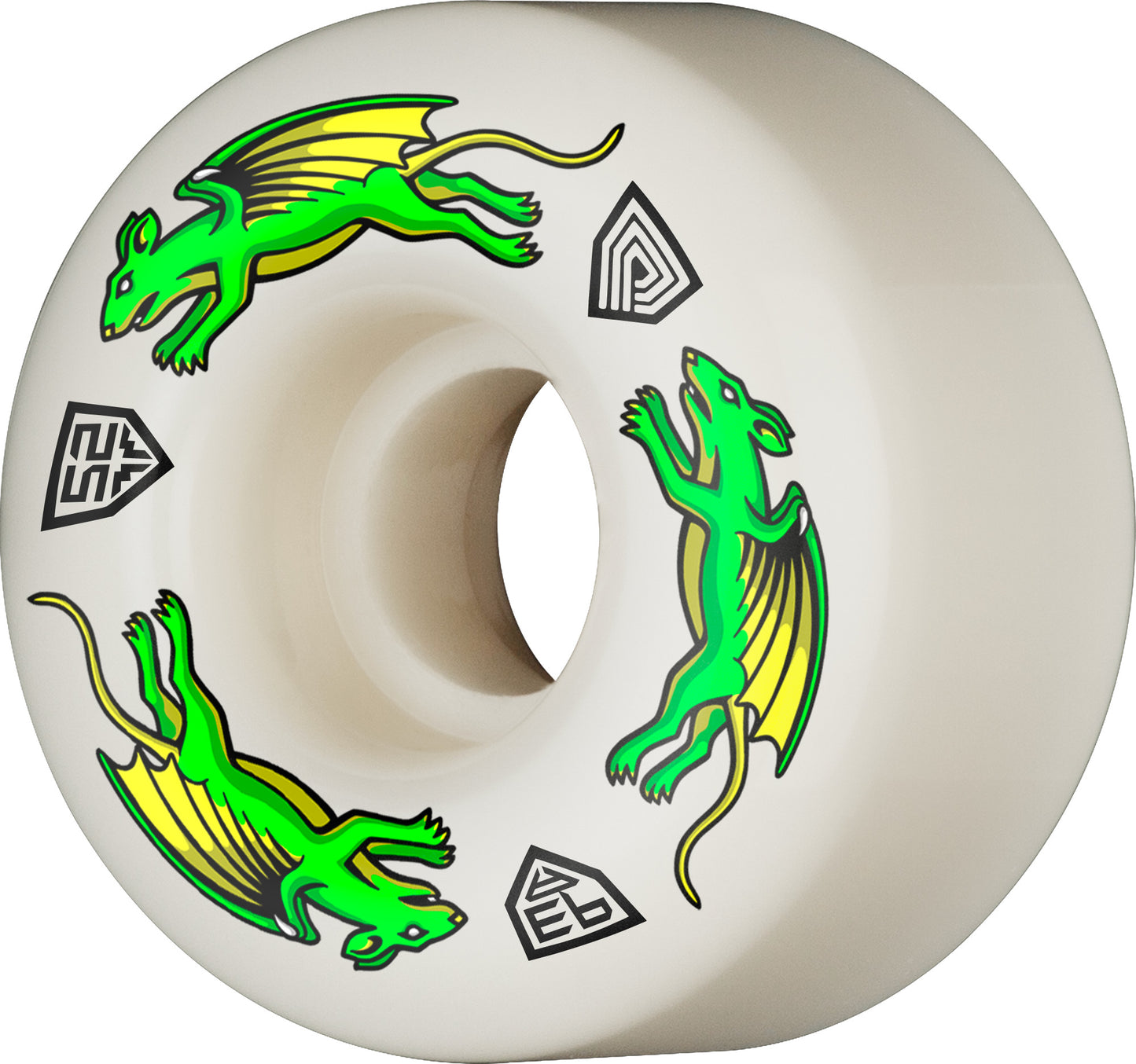Powell Peralta Dragon Formula Nano Rats Skateboard Wheels 52mm x 34mm 93A 4pk