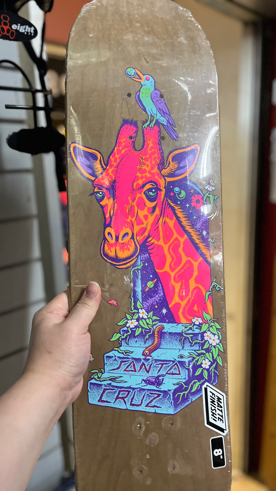 Santa Cruz Skateboard Deck Giraffe 8”