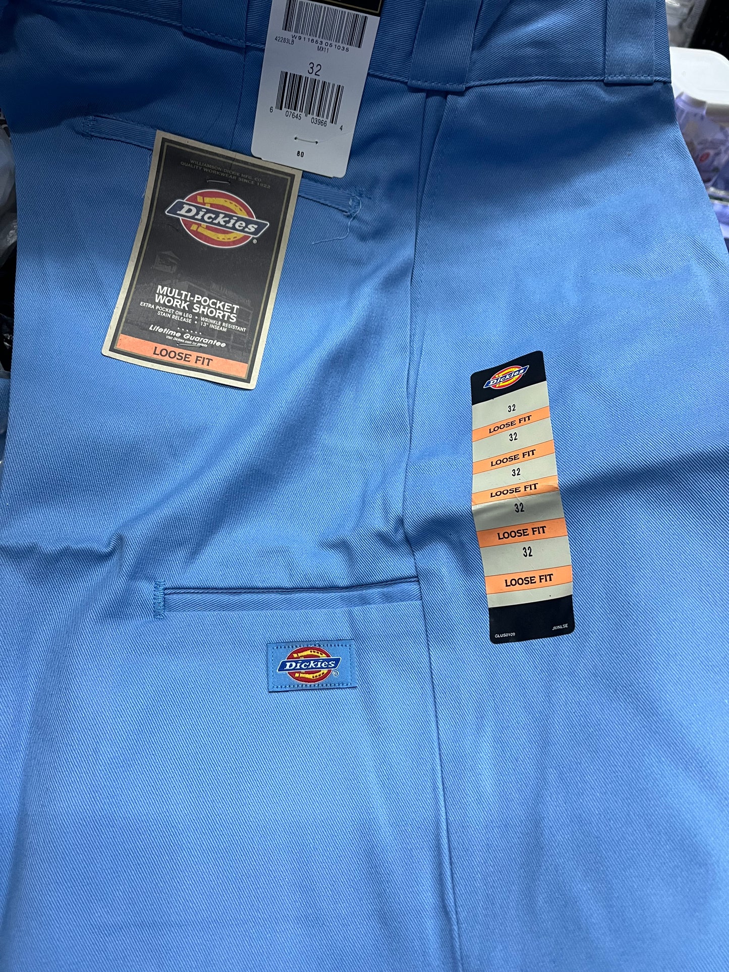 Dickies 42283 13” Loose Fit Work Shorts Light Blue