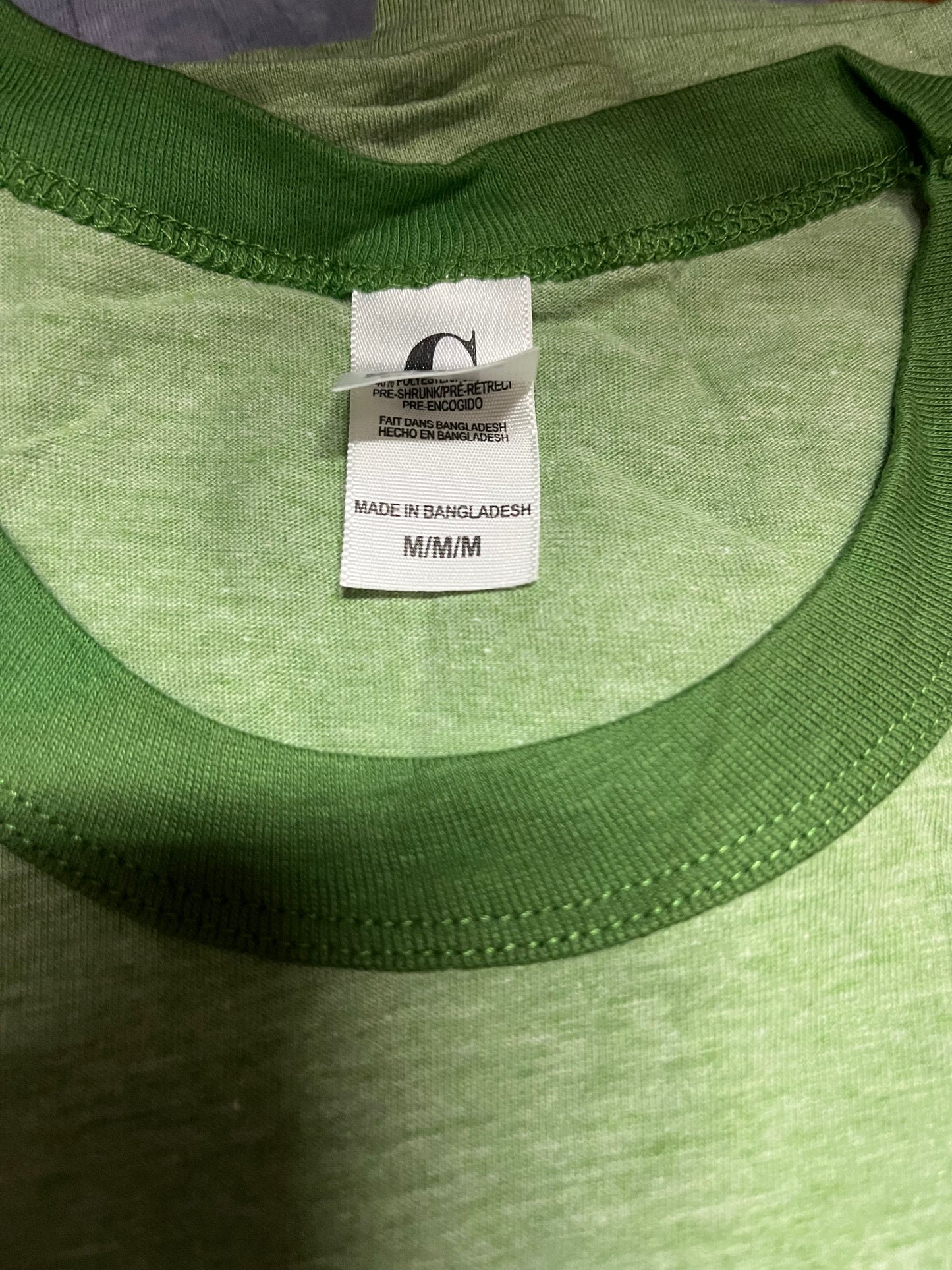 Alstyle Gaziani Ringer T shirt Kelly Heather size M