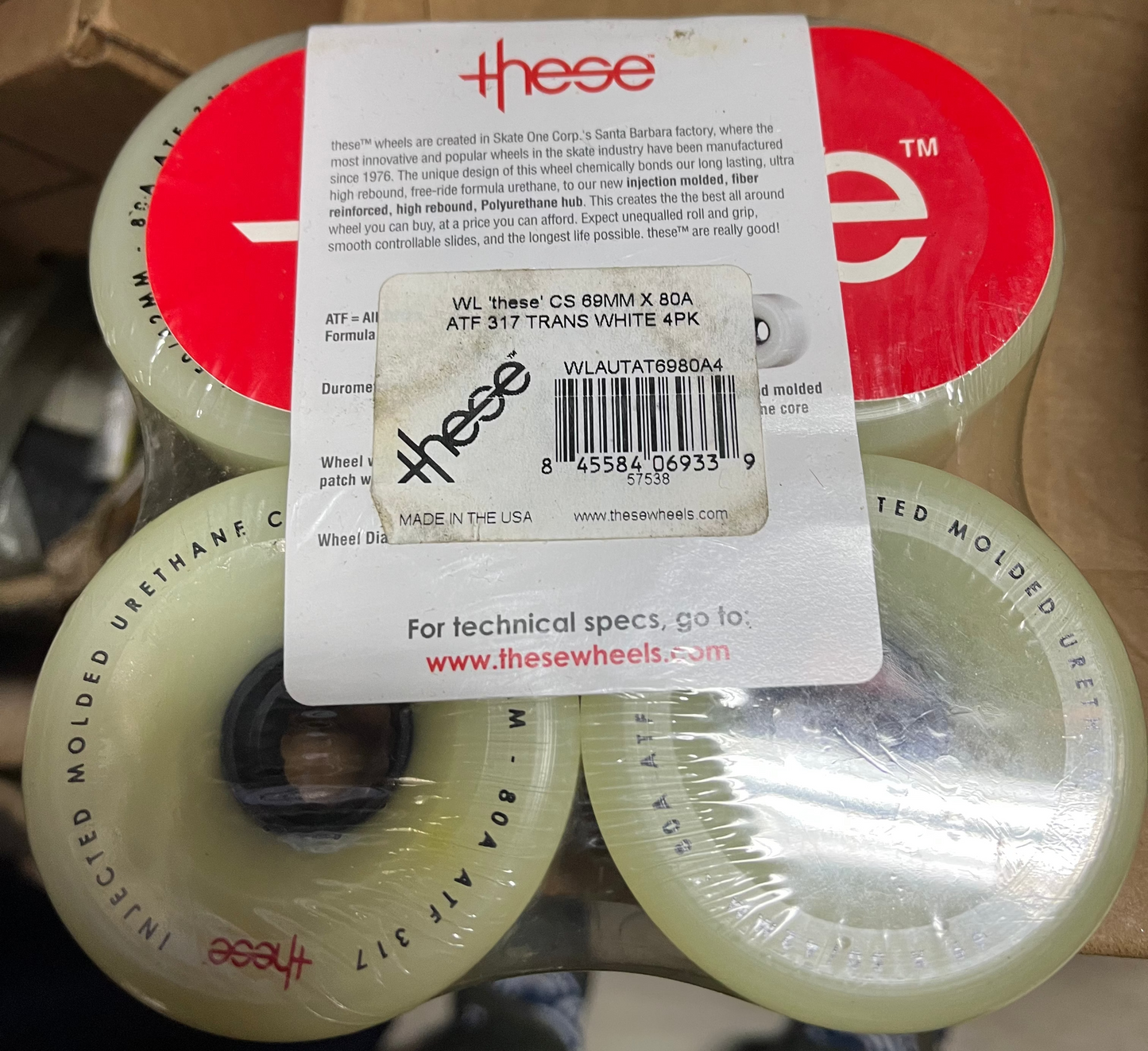 These 317 69mm 80a CS Longboard Wheels