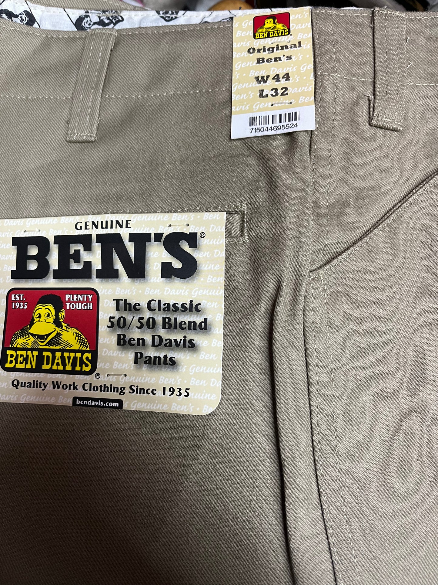 Ben Davis Classic Fit Work Pants Khaki