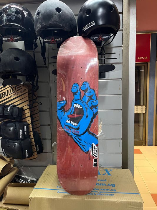 Santa Cruz Skateboard Deck Screaming Hand 8”