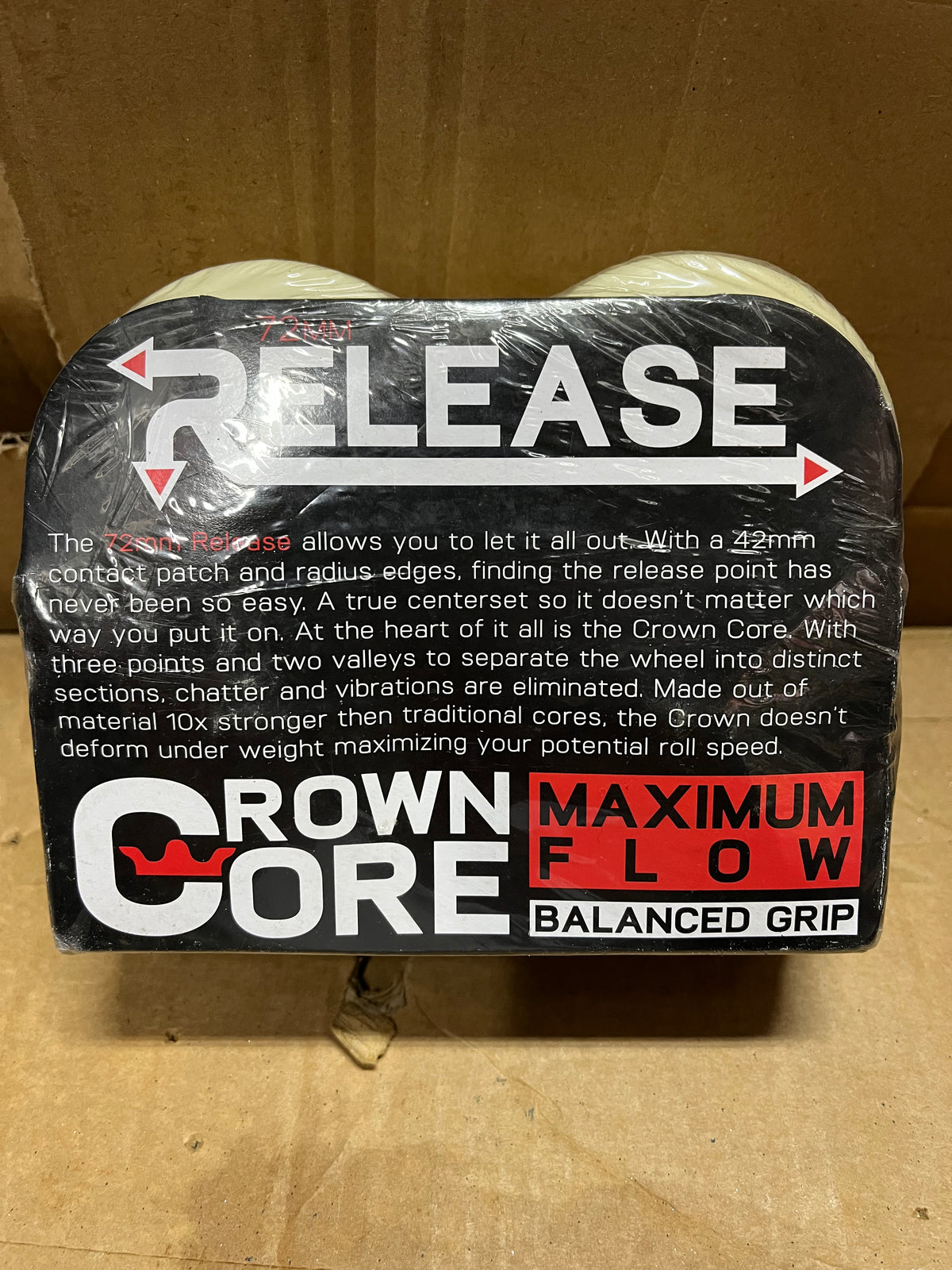 RAD Release 72mm 78a Longboard Wheels White