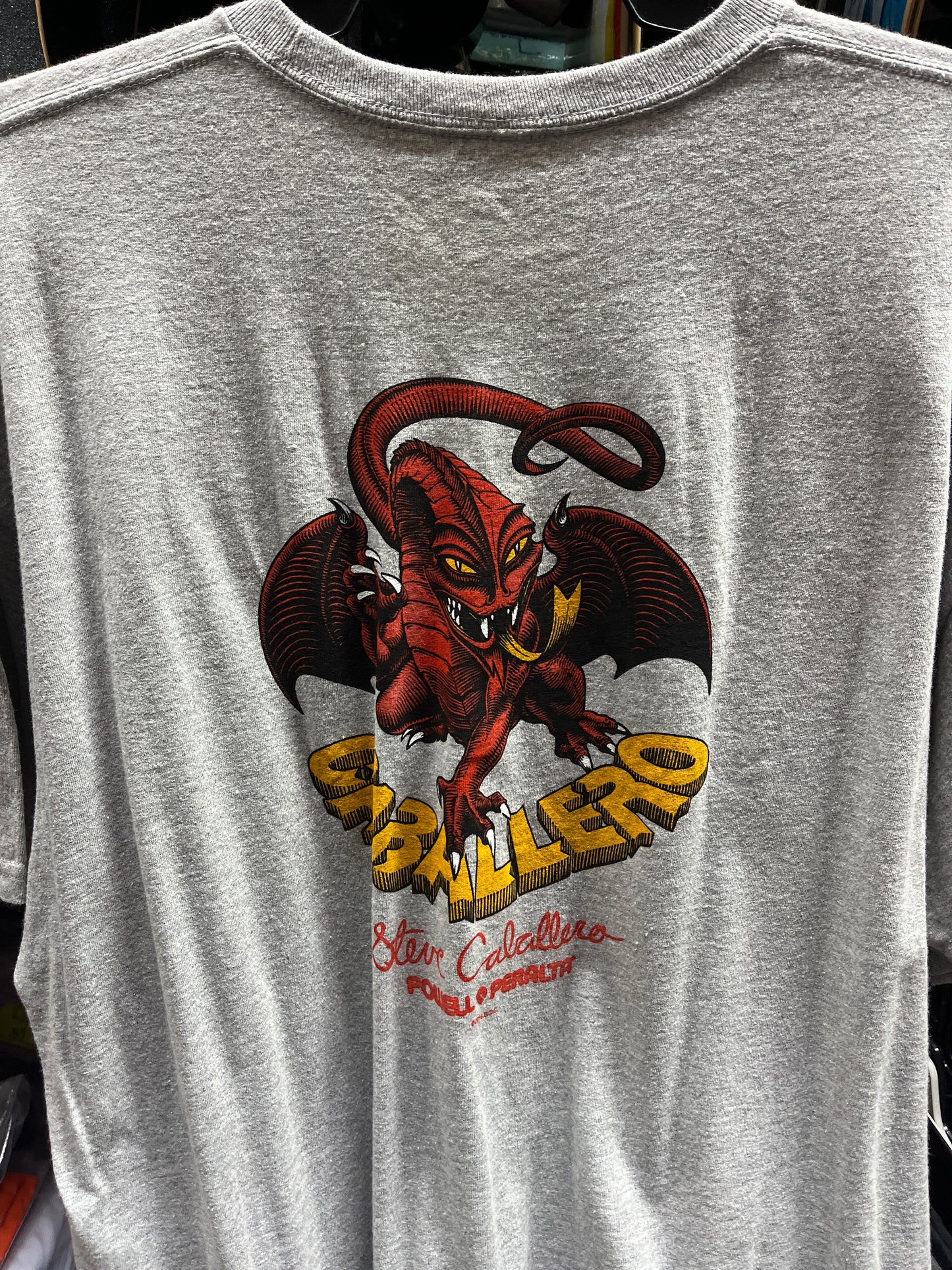 Powell Peralta Skateboard T Shirt Caballero Athletic Grey