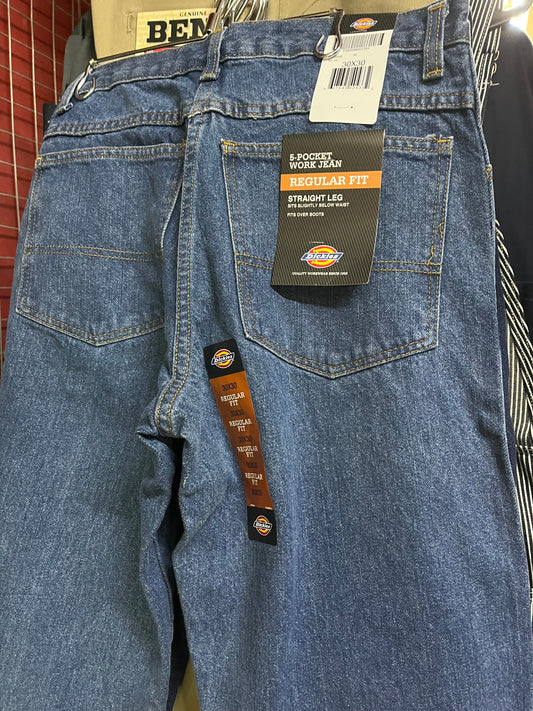 Dickies 9393 Regular Fit Work Jeans Stone washed indigo