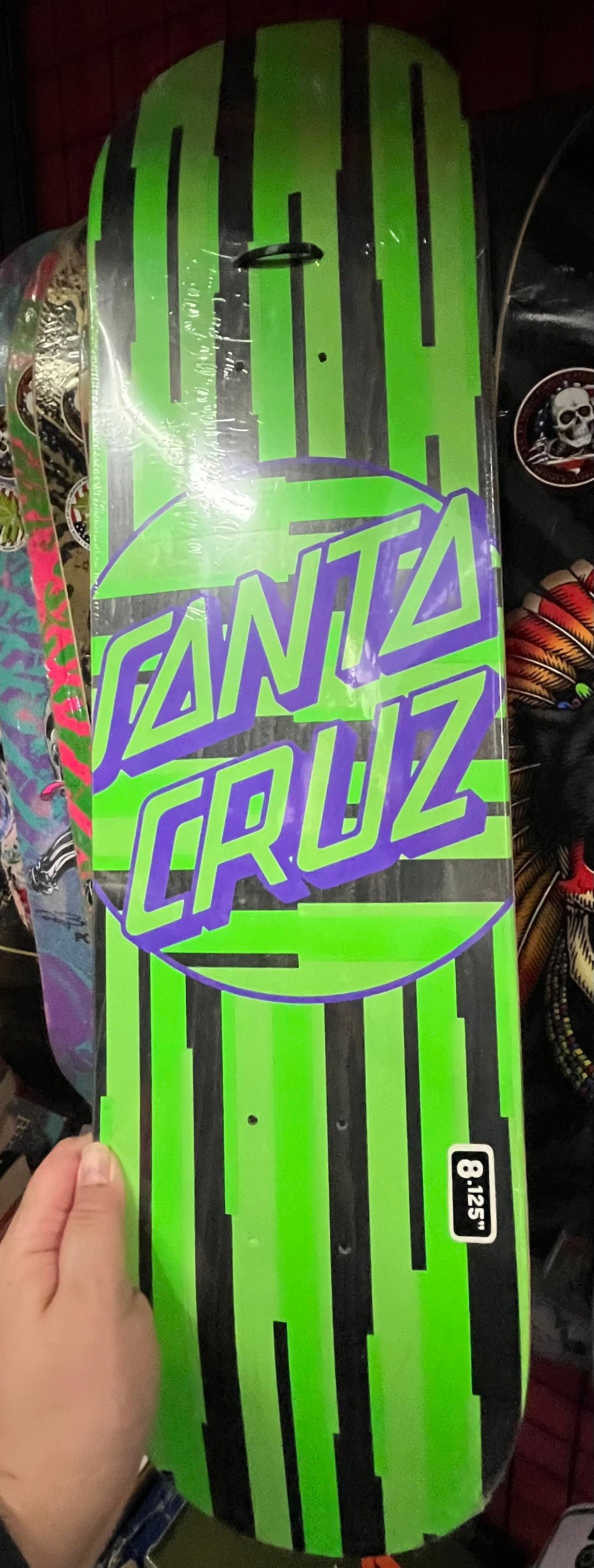 Santa Cruz Skateboard Deck Team Stripe Dot 8.125 x 31.7