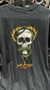 Powell Peralta skateboard t shirt McGill Skull and Snake Black