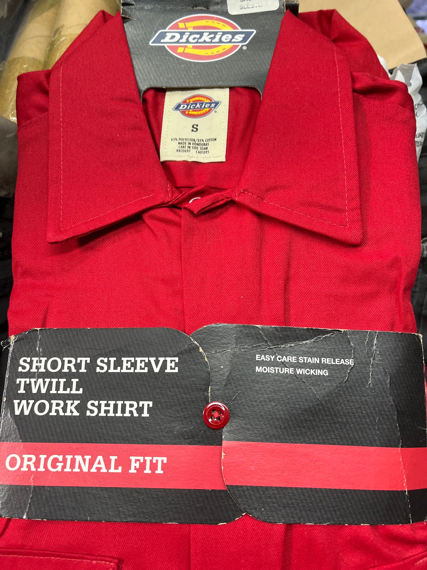 Dickies 1574 Original Fit Short Sleeve Work Shirt Red