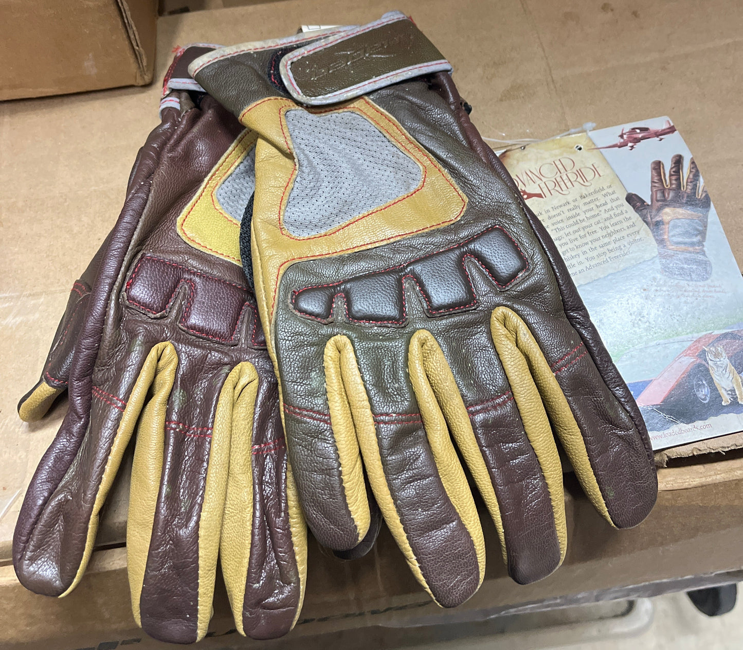 Vintage Loaded Advanced Freeride Longboard Gloves L/XL Brown