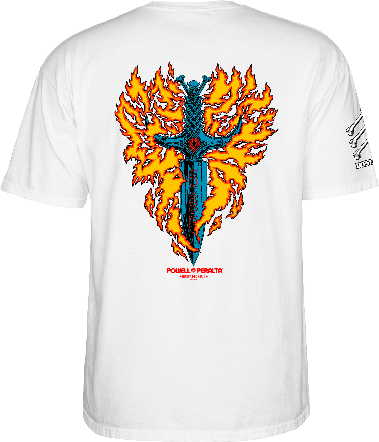 Powell Peralta x Bones Brigade Skateboard T Shirt Guerrero White