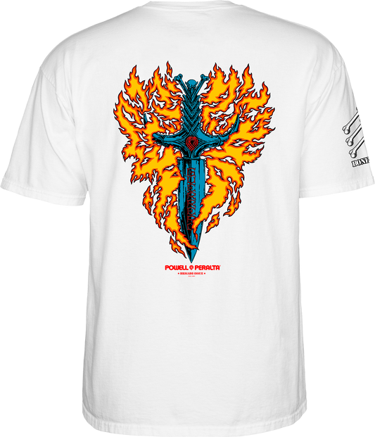 Powell Peralta x Bones Brigade Skateboard T Shirt Guerrero White
