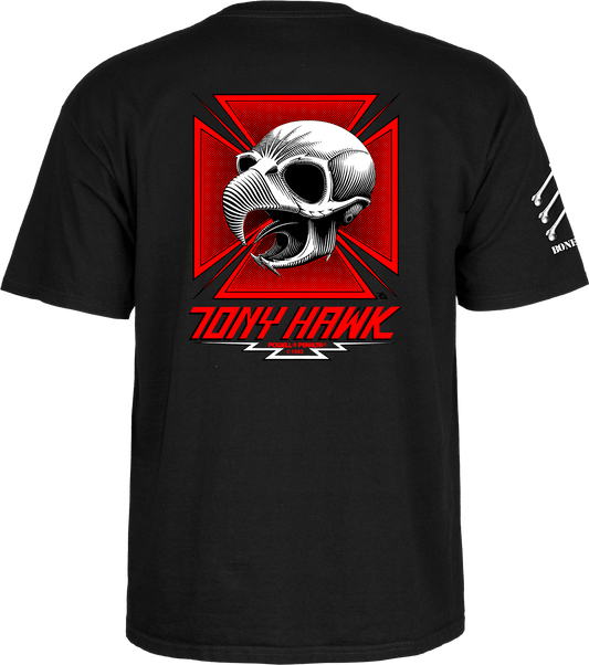 Powell Peralta x Bones Brigade Skateboard T Shirt Hawk Black