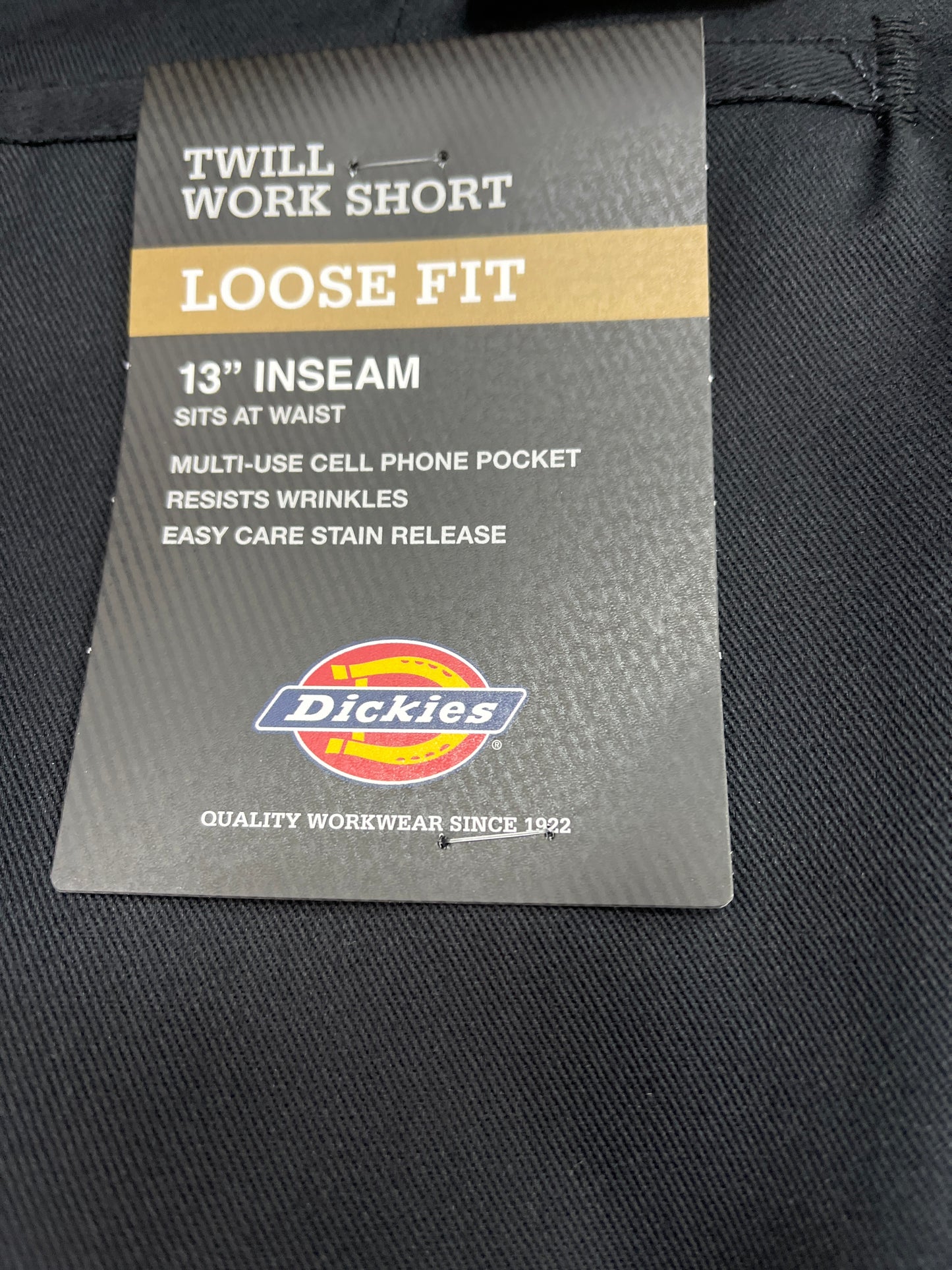 Dickies 42283 13” Loose Fit Work Short Black