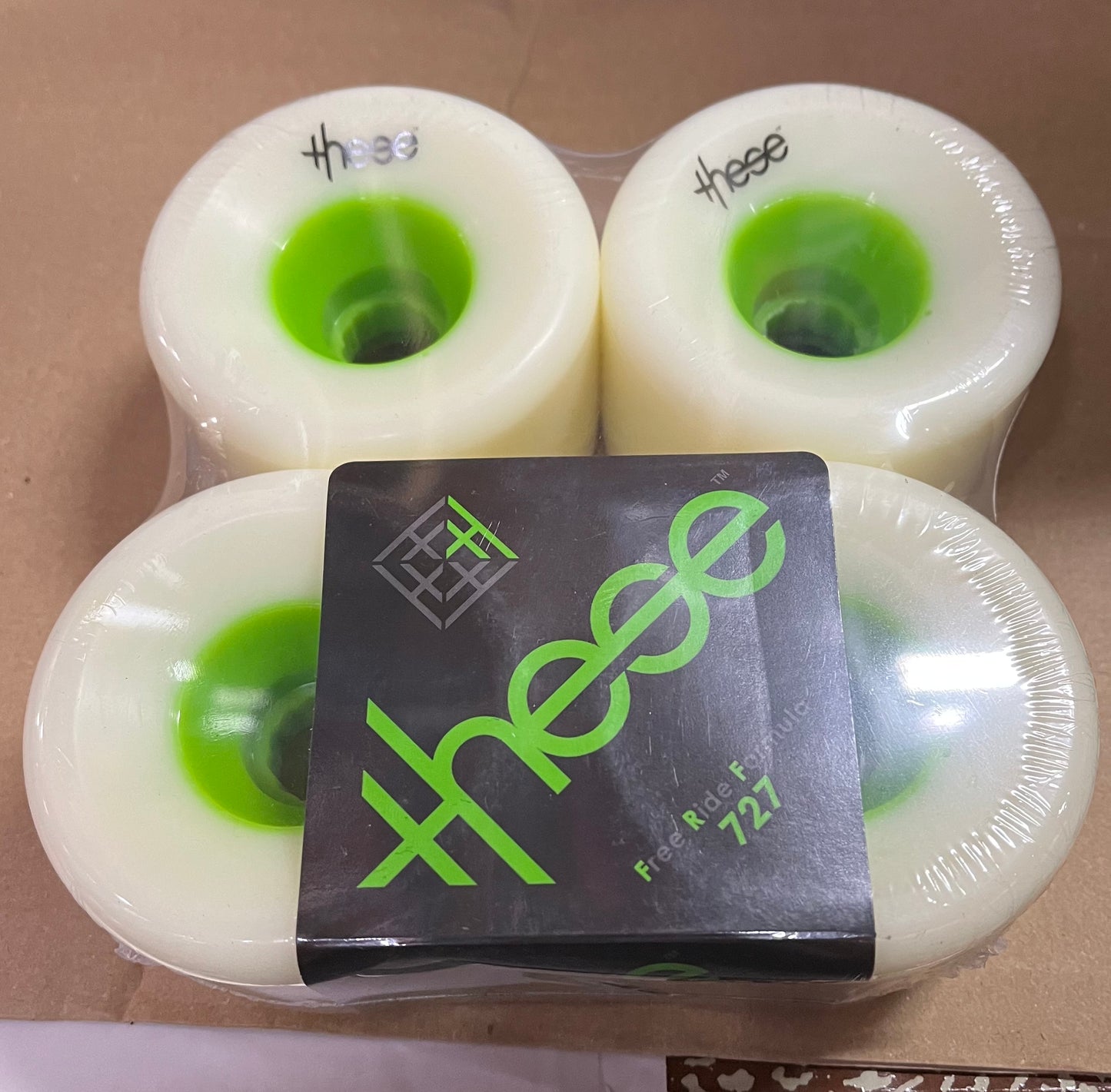 These 727 75mm 78a Green Longboard Wheels