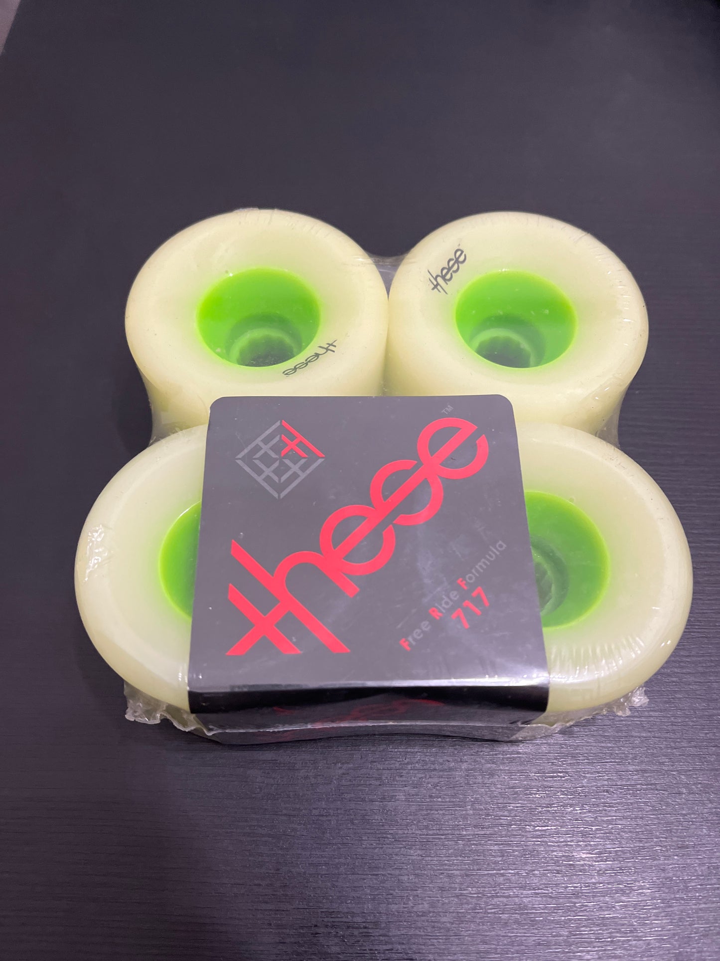 These 717 Longboard Wheels 70mm 80a Green