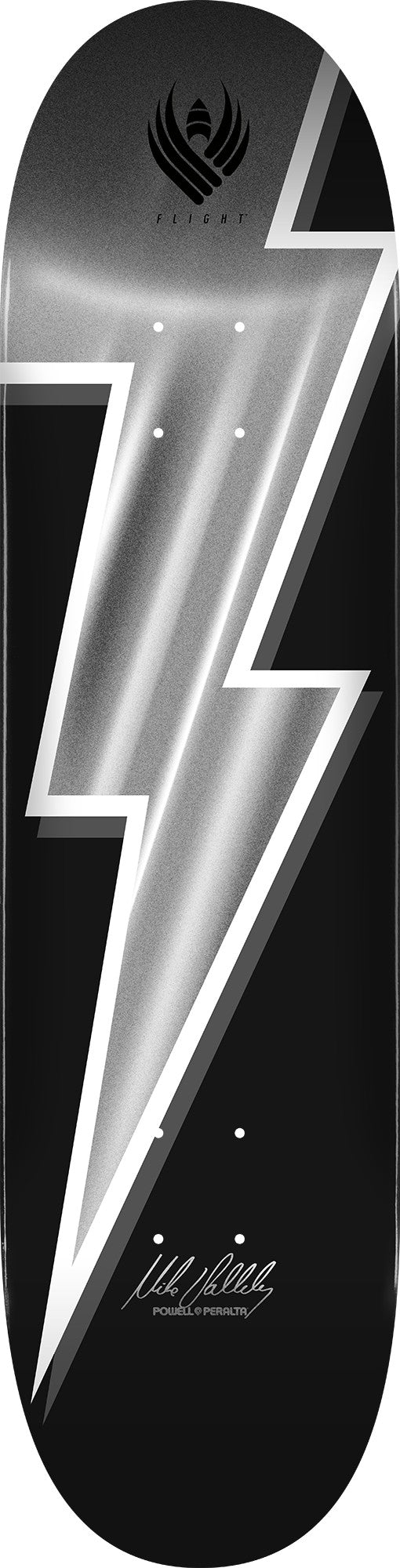 Powell Peralta Mike Vallely Lightning Bolt FLIGHT Skateboard Deck Silver Foil - 8.75 x 32.33