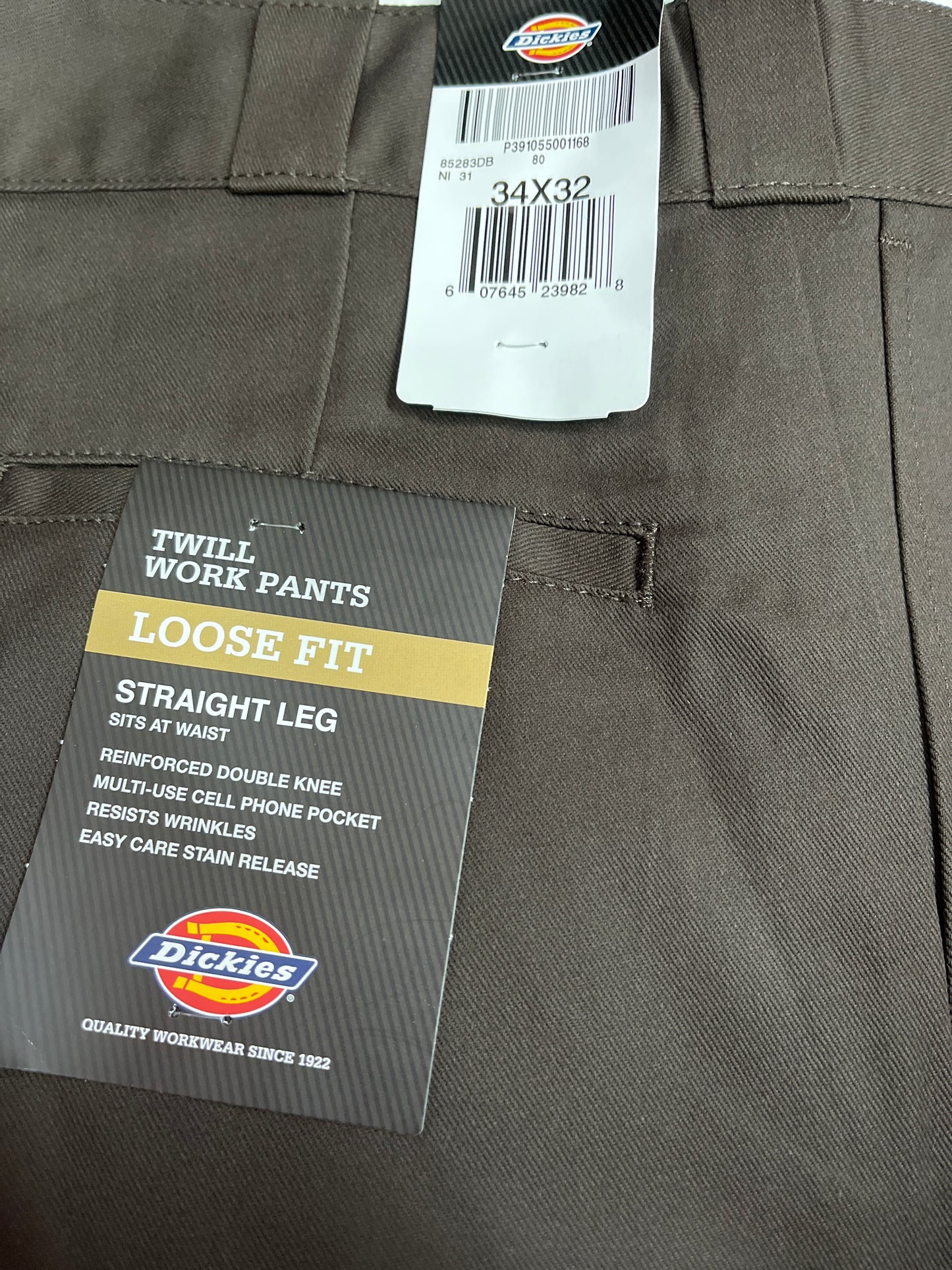 Dickies 85283 Loose fit double knee work pants Dark Brown