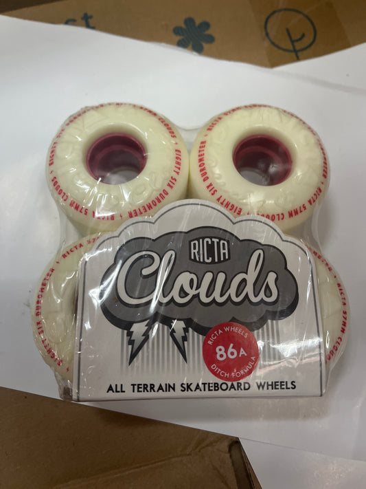 Ricta Skateboard Wheels Clouds Red 57mm 86a