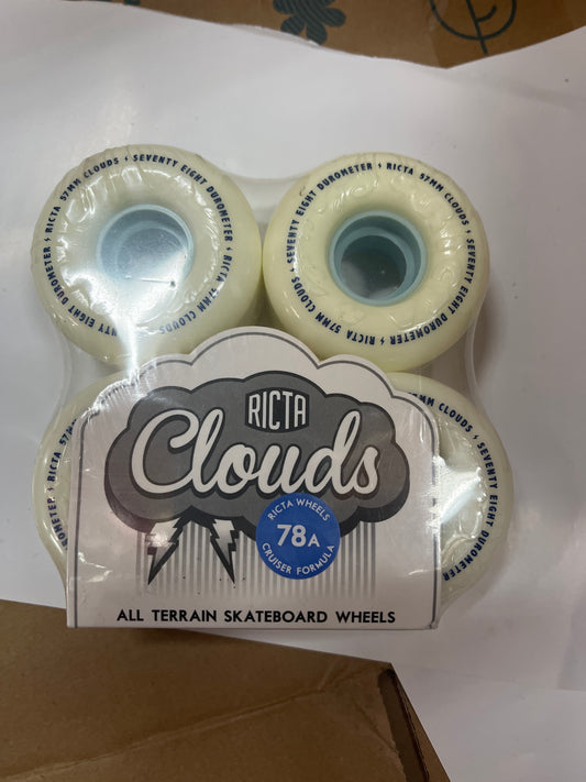 Ricta Skateboard Wheels Clouds Lt Blue 78a 57mm