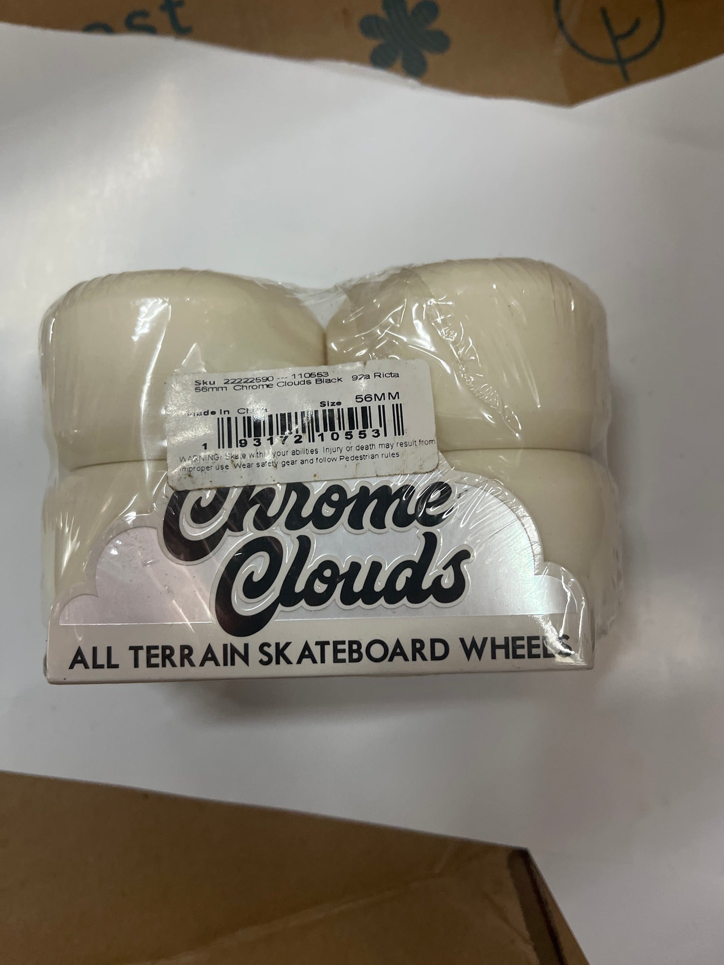 Ricta Skateboard wheels Chrome Clouds 92a 56mm Silver