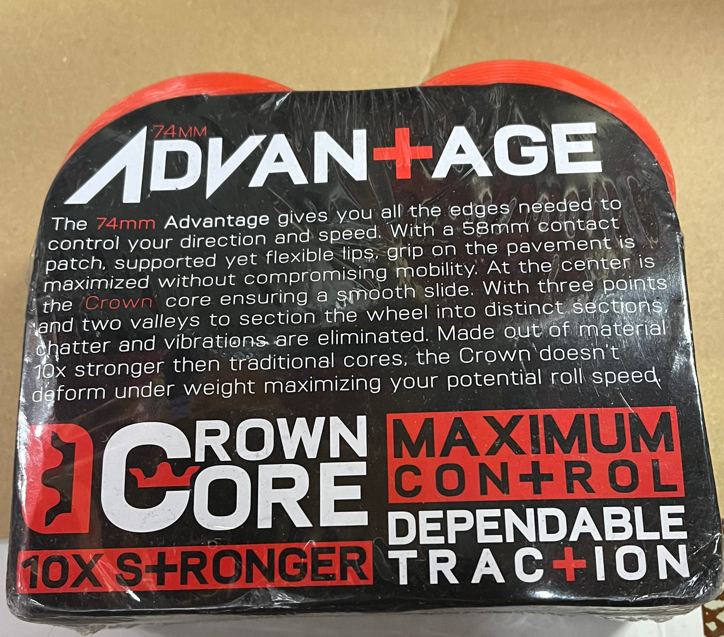 RAD Advantage 74mm 80a red Longboard Wheels