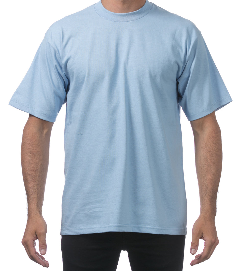 Pro Club Men’s Heavyweight T Shirt Sky Blue