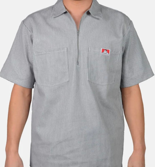 Ben Davis 1/2 Zip Work Shirt Hickory