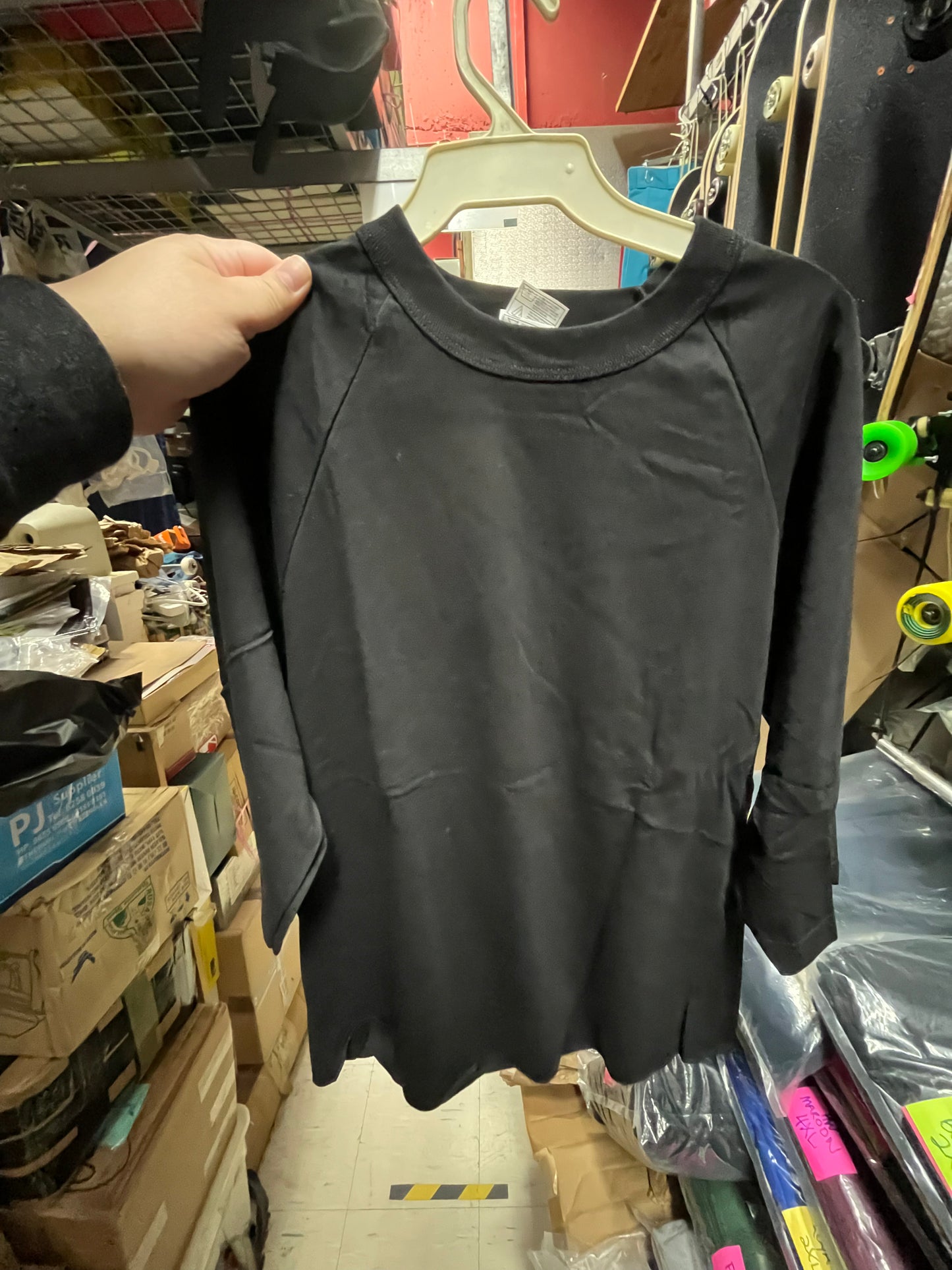 Vintage Alstyle Apparel AAA Raglan 3/4 Sleeve Baseball t shirt Black