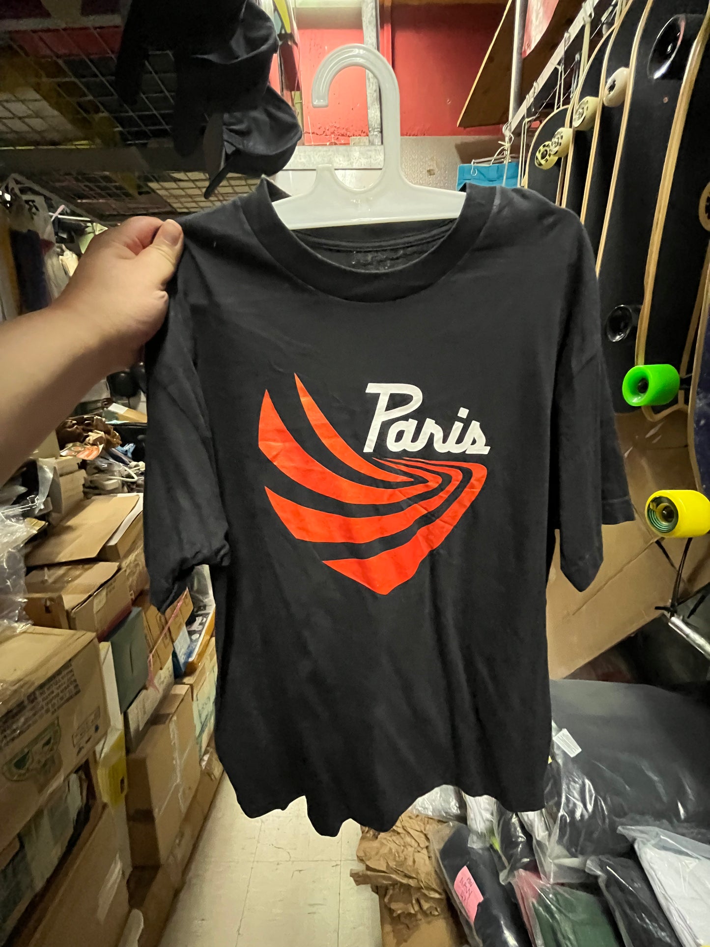 Vintage Paris Trucks Co T Shirt Black Large