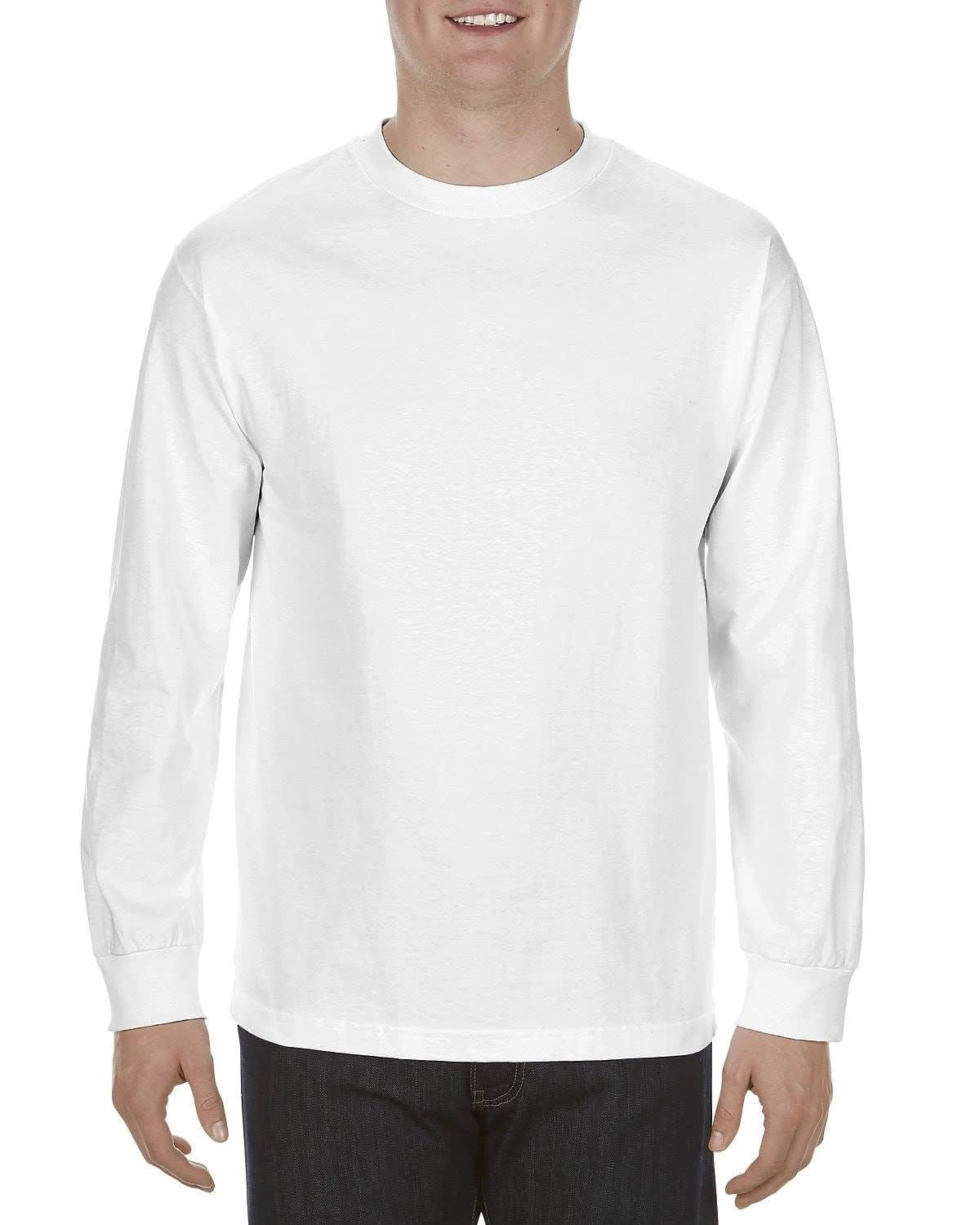 Vintage Alstyle Apparel AAA Long Sleeve T Shirt White