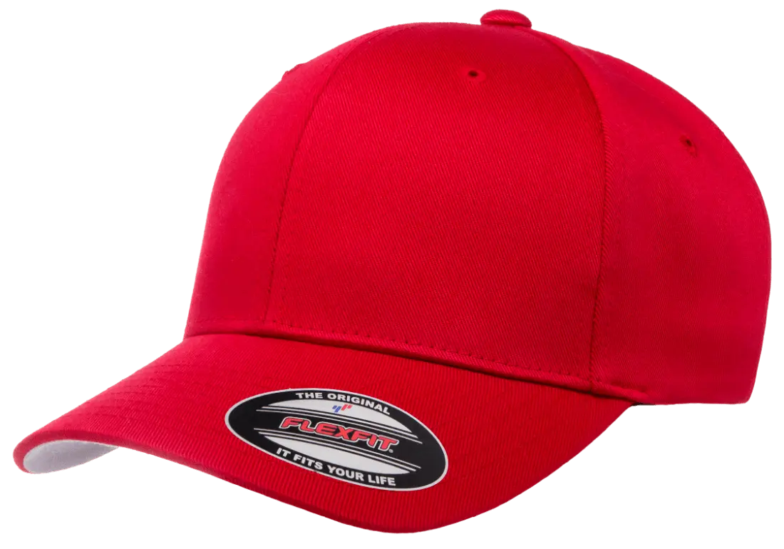 Yupong 6277 Flexifit Wooly Combed Cap Red