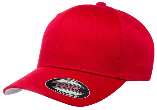 Yupong 6277 Flexifit Wooly Combed Cap Red