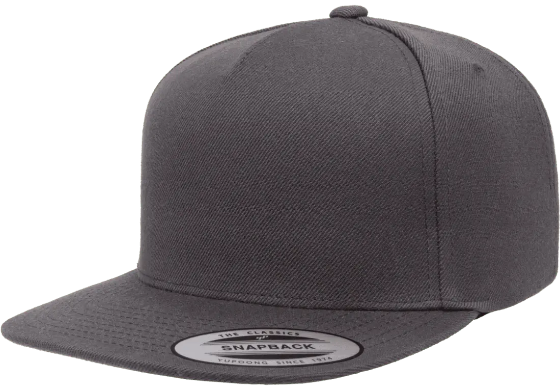 Yupong 5089M Classics® of premium 5-panel snapback cap Dark Grey