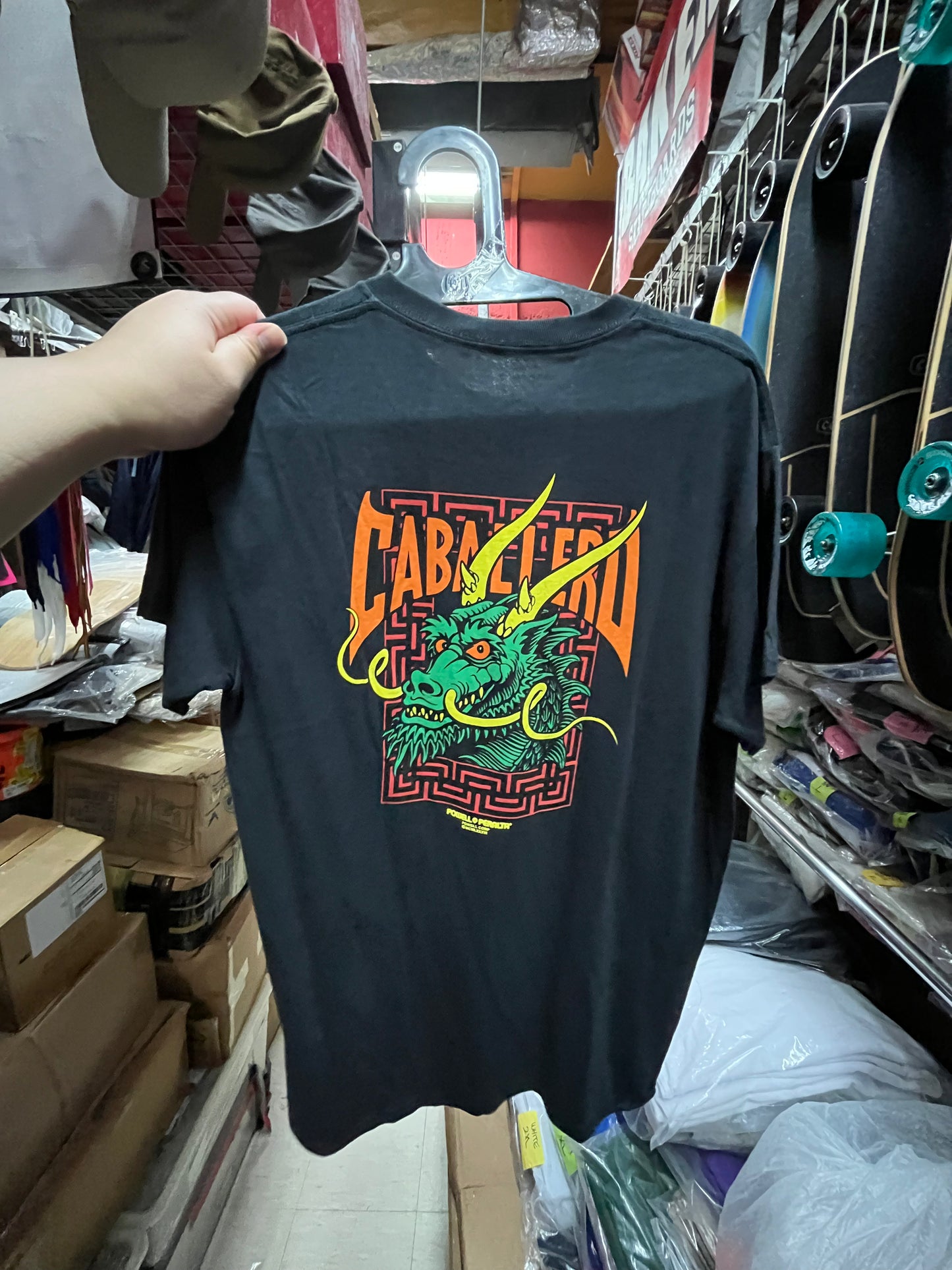 Powell Peralta Skateboard T Shirt Street Dragon Caballero Black
